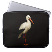 Black 4 Luxe Laptop Sleeve, Graceful Stork Laptopschutzhülle (Vorderseite)