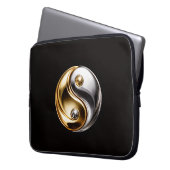 Black 4 Luxe Laptop Sleeve, Harmony Yin Yang Laptopschutzhülle (Vorderseite Links)