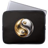 Black 4 Luxe Laptop Sleeve, Harmony Yin Yang Laptopschutzhülle (Vorderseite)
