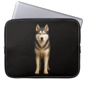 Black 4 Luxe Laptop Sleeve, Icy Elite Husky Laptopschutzhülle (Vorderseite)