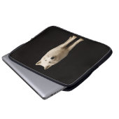 Black 4 Luxe Laptop Sleeve, Ivory Arctic Wolf Laptopschutzhülle (Vorne Knopf)