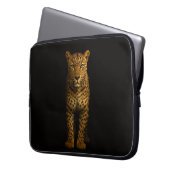 Black 4 Luxe Laptop Sleeve, Majestic Leopard Laptopschutzhülle (Vorderseite Links)