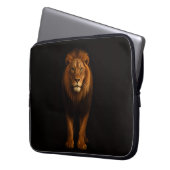 Black 4 Luxe Laptop Sleeve, Majestic Lion Laptopschutzhülle (Vorderseite Links)