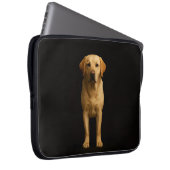 Black 4 Luxe Laptop Sleeve, Minimalist Labrador Laptopschutzhülle (Vorne Rechts)