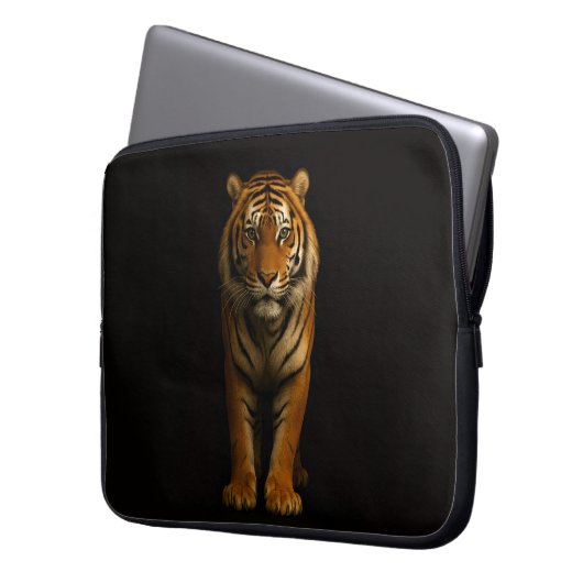 Black 4 Luxe Laptop Sleeve, Noble Tiger Laptopschutzhülle (Vorderseite Links)
