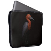 Black 4 Luxe Laptop Sleeve, Reddish Egret Laptopschutzhülle (Vorne Rechts)