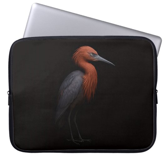 Black 4 Luxe Laptop Sleeve, Reddish Egret Laptopschutzhülle (Vorderseite)