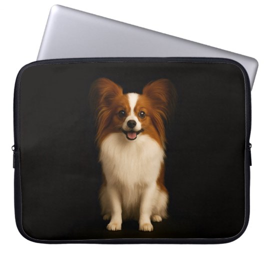 Black 4 Luxe Laptop Sleeve, Refined Papillon Laptopschutzhülle (Vorderseite)
