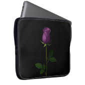 Black 4 Luxe Laptop Sleeve, Royal Violet Rose Laptopschutzhülle (Vorne Rechts)