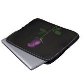 Black 4 Luxe Laptop Sleeve, Royal Violet Rose Laptopschutzhülle (Vorne Knopf)