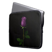 Black 4 Luxe Laptop Sleeve, Royal Violet Rose Laptopschutzhülle (Vorderseite Links)