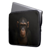 Black 4 Luxe Laptop Sleeve, Serene Chimpanzee Laptopschutzhülle (Vorderseite Links)