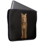 Black 4 Luxe Laptop Sleeve, Silent Lynx Laptopschutzhülle (Vorne Rechts)