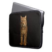 Black 4 Luxe Laptop Sleeve, Silent Lynx Laptopschutzhülle (Vorderseite Links)