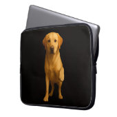 Black 4 Luxe Laptop Sleeve, Tender Labrador Laptopschutzhülle (Vorderseite Links)