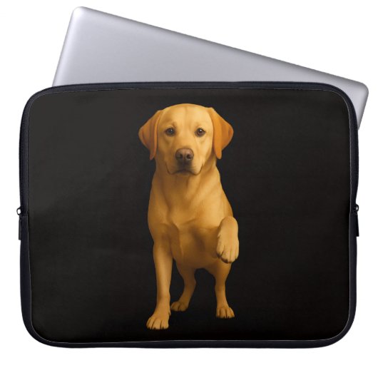 Black 4 Luxe Laptop Sleeve, Tender Labrador Laptopschutzhülle (Vorderseite)