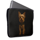 Black 4 Luxe Laptop Sleeve, Yorkshire Terrier Laptopschutzhülle (Vorne Rechts)