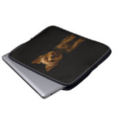 Black 4 Luxe Laptop Sleeve, Yorkshire Terrier Laptopschutzhülle (Vorne Knopf)