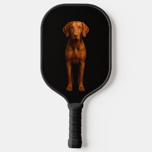 Black 4 Luxe Pickleball Paddle, Agile Vizsla Dog Pickleball Schläger (Rückseite)