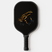 Black 4 Luxe Pickleball Paddle, Black Orange Frosc Schläger (Vorderseite)