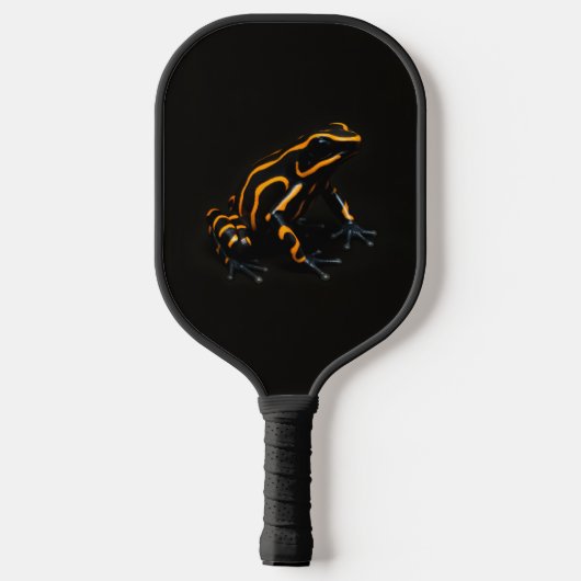 Black 4 Luxe Pickleball Paddle, Black Orange Frosc Schläger (Rückseite)