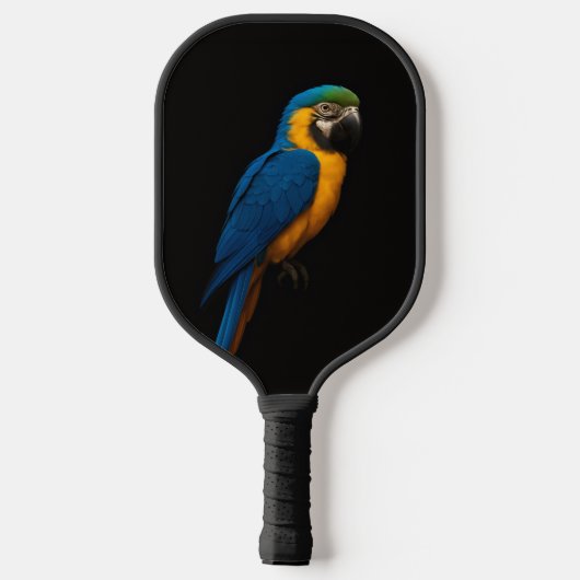 Black 4 Luxe Pickleball Paddle, Blue Yellow Macaw Pickleball Schläger (Rückseite)