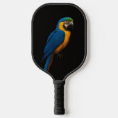 Black 4 Luxe Pickleball Paddle, Blue Yellow Macaw Schläger (Vorderseite)