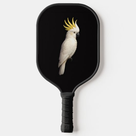 Black 4 Luxe Pickleball Paddle, Crested Cockatoo Schläger (Rückseite)