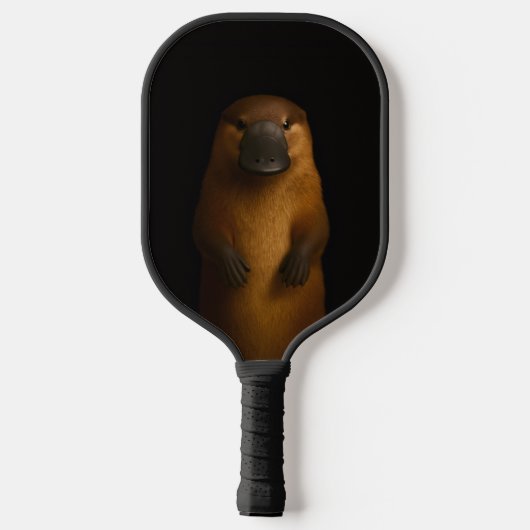 Black 4 Luxe Pickleball Paddle, Elegant Platypus Pickleball Schläger (Rückseite)