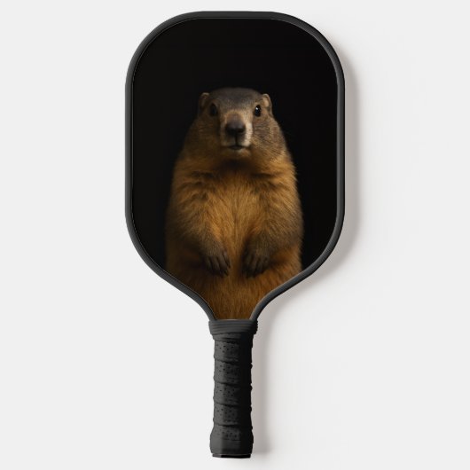 Black 4 Luxe Pickleball Paddle, Fluffy Marmot Schläger (Rückseite)