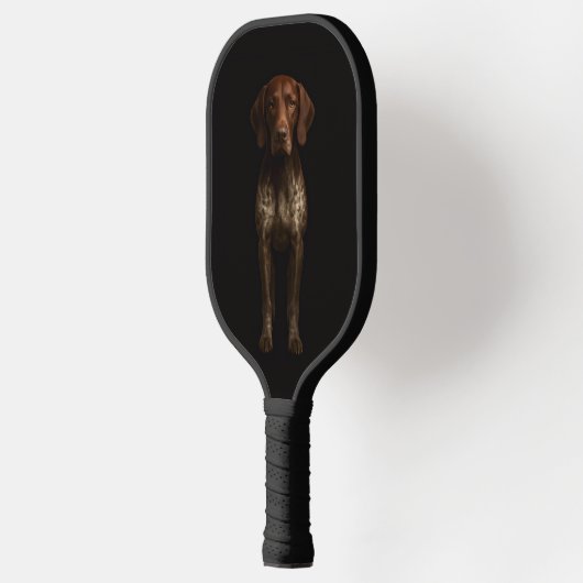 Black 4 Luxe Pickleball Paddle, German Pointer Dog Pickleball Schläger (Links)