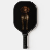 Black 4 Luxe Pickleball Paddle, German Pointer Dog Schläger (Vorderseite)