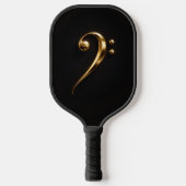 Black 4 Luxe Pickleball Paddle, Golden Bass Clef Pickleball Schläger (Vorderseite)