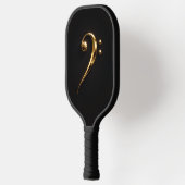 Black 4 Luxe Pickleball Paddle, Golden Bass Clef Pickleball Schläger (Links)