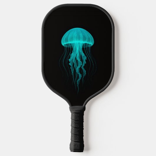 Black 4 Luxe Pickleball Paddle, Green Jellyfish Schläger (Rückseite)
