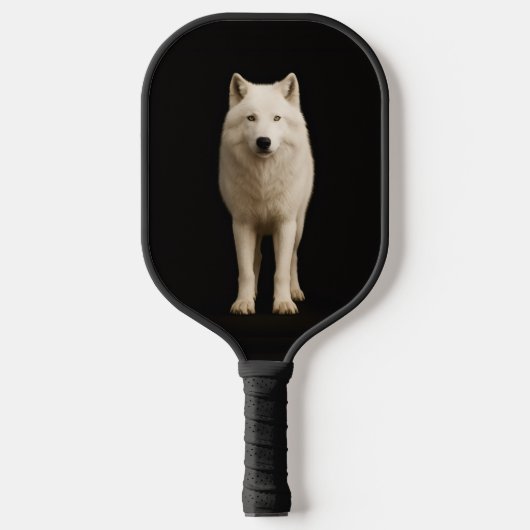Black 4 Luxe Pickleball Paddle, Ivory Arctic Wolf Schläger (Vorderseite)