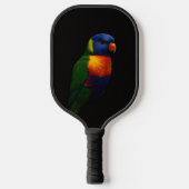 Black 4 Luxe Pickleball Paddle, Lorikeet Parrot Schläger (Vorderseite)