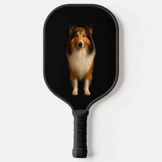 Black 4 Luxe Pickleball Paddle, Loyal Collie Dog Pickleball Schläger (Rückseite)