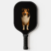 Black 4 Luxe Pickleball Paddle, Loyal Collie Dog Schläger (Vorderseite)