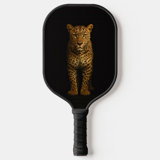 Black 4 Luxe Pickleball Paddle, Majestic Leopard Pickleball Schläger (Vorderseite)