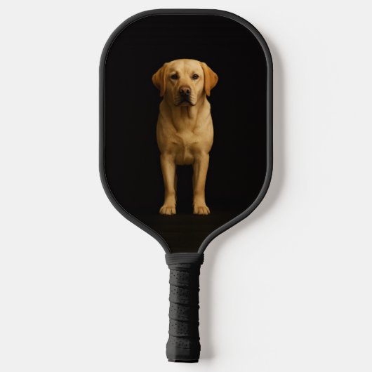 Black 4 Luxe Pickleball Paddle Minimalist Labrador (Rückseite)