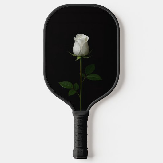 Black 4 Luxe Pickleball Paddle, Pure White Rose Pickleball Schläger (Rückseite)
