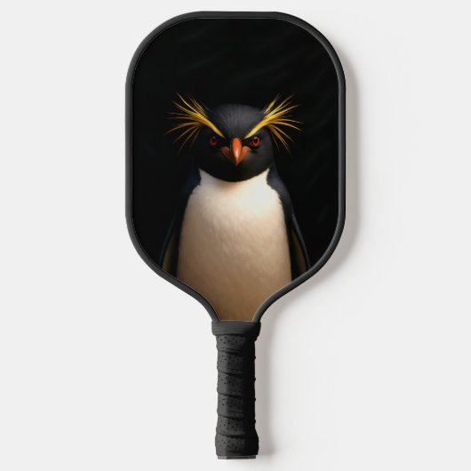 Black 4 Luxe Pickleball Paddle, Rockhopper Penguin Pickleball Schläger (Vorderseite)