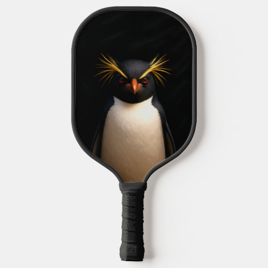 Black 4 Luxe Pickleball Paddle, Rockhopper Penguin Pickleball Schläger (Rückseite)