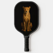 Black 4 Luxe Pickleball Paddle, Sleek Cheetah Schläger (Vorderseite)