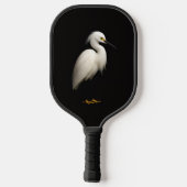 Black 4 Luxe Pickleball Paddle, Snowy Egret Pickleball Schläger (Rückseite)
