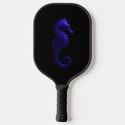 Black 4 Luxe Pickleball Paddle, Violet Seahorse Schläger (Rückseite)