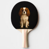 Black 4 Luxe ping pong paddle, Cavalier Spaniel Tischtennis Schläger (Vorderseite)