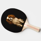 Black 4 Luxe ping pong paddle, Cavalier Spaniel Tischtennis Schläger (Seitenansicht)
