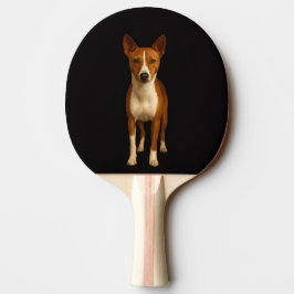 Black 4 Luxe ping pong paddle, Classy Basenji Dog Tischtennis Schläger